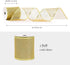 1 Roll 4 Inch Wide 10 Yd Gold Glitter Wired Ribbon, Metallic Gold Mesh Wired Edge Ribbon for Christmas Tree Décor, Gift Wrapping Box, Bows, Wreath...