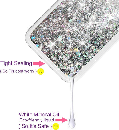 for iPhone 11 Pro Max Case, Double Layer Design Bling Flowing Liquid Floating Sparkle Colorful Glitter Waterfall TPU Protective Phone Case for iPh...