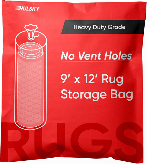 Rug Storage Bag - 3 Mil Heavy Duty Rug Storage Bag for Moving and Storage - Fits Rugs up to 9' x 12' - No vent holes...