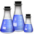 Glass Erlenmeyer Flask Set with Rubber Stoppers - 3 Sizes - 50, 150 and 250ml, Karter Scientific 214U8...
