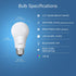 Feit Electric A19 LED Light Bulb, 60W Equivalent, Non Dimmable, 800 Lumens, E26 Medium Base, 3000k Bright White, CRI 90, 10 Year Lifetime, UL List...