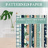 Whaline 12 Design Floral Pattern Paper Blue Flower Scrapbook Paper Double-Sided Decorative Craft Paper for Spring Easter Card Making Scrapbook Pho...