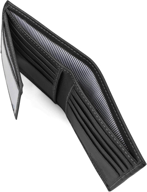 Timberland mens Leather Passcase Trifold Wallet Hybrid, Black (Hundson), One Size...