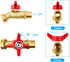 275-330 Gallon IBC Tote Water Tank Adapter, 2" Coarse Thread + Lead-Free Brass Garden Hose Valve Faucet, Garden Hose Connector Replace Valve Parts...