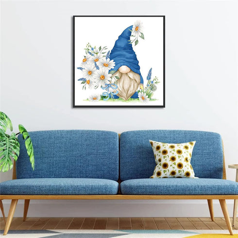 Gnome Stamped Cross Stitch Kits- Flower Cross Stitch Kits for Beginners Adults Needlepoint Cross-Stitch,Language Patterns Dimensions Needlecrafts ...