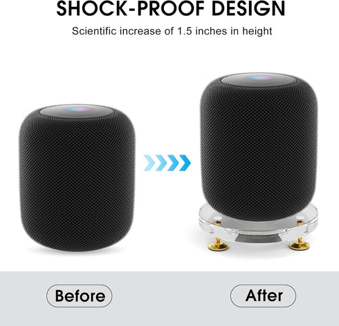 Suitable for Homepod Stand 1st Gen & 2nd Gen Speaker,Acrylic Table Stand Speaker Mount for Apple Homepod Speaker Sound from Shock-Absorbing Foot P...