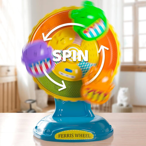 Lollipop Mesmerizing Lights and Sounds: Discover Ferris Wheel Toy - Suction Cup Musical Spinning Toy for Babies and Toddlers, Ideal High Chair Toy...