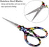 BIHRTC 3.6 Inch Embroidery Scissors - Sharp Stainless Steel Pointed Scissors for Cross Stitch, Sewing, Craft & DIY - Black Flower Design...