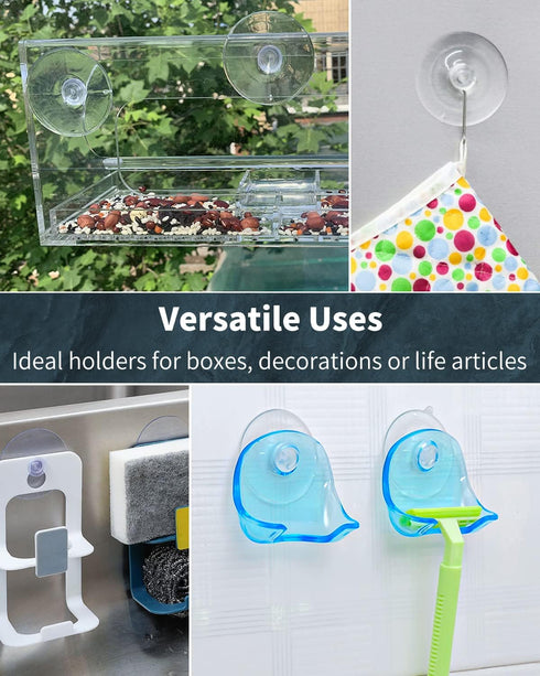 Pawfly 20 Pack Suction Cups 1.8 Inch, Small Rubber Suction Cups for Home Kitchen Bathroom Organization Christmas Decoration Window...