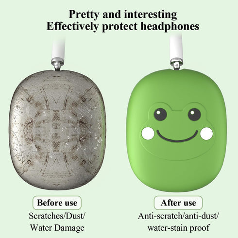 Cute Protective Case Cover for Airpods Max Headphones Silicone Cover Case, Anti-Scratch Earphone Case/Top Beam Protective Case for AirPods Max (Gr...