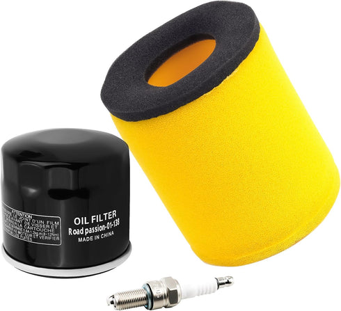 Road Passion Air Filter & Oil Filters & Spark Plugs Tune Up Kits Compatible with Suzuki Eiger 400 LT-A400 LT-F400 2002 2003 2004 2005 2006 2007...