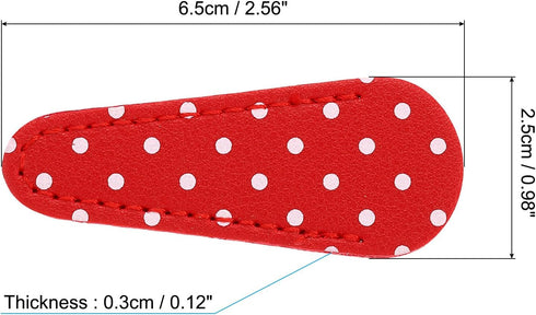 PATIKIL 2.6" x 1" Scissors Sheath, 1Set/3Pcs Polka Safety Scissors Cover Protector Leather for Sewing Lovers Embroidery Needlework Crewel and Sewi...