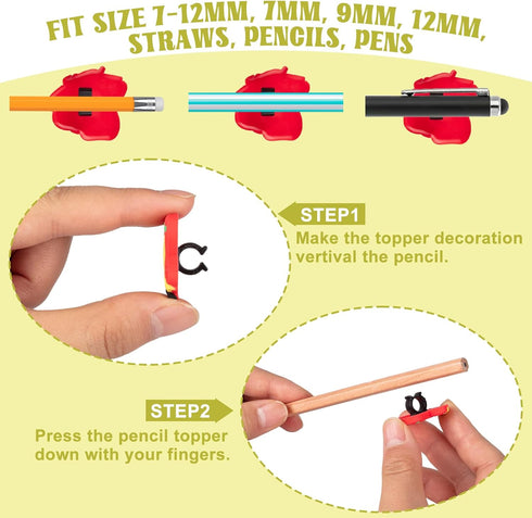 Pencil Clip Topper, 50 Pcs Different Pencil Topper Decoration, Cute Pencil Charms for Kids Students School Gifts Classroom Rewards...