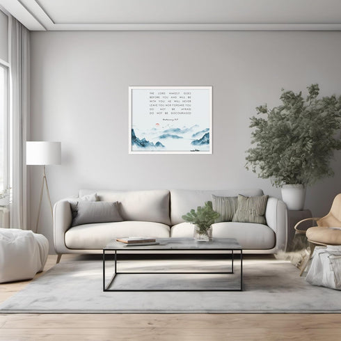 Posterizer 1 pcs-Deuteronomy 31:8 Quote-Spiritual Poster-Religious Posters-Gifts for Christians - Decor for Church, Sunday School Classroom- UNFRA...