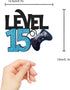 Level 15 Game Birthday Cake Topper - Video Game Boy's 15th Birthday Level Up Party Blue Cake Supplies - Game On Winner Gaming Party Decoration...