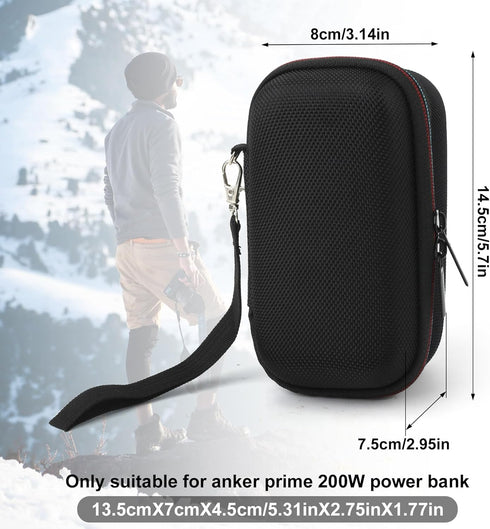 Carry Case for Anker Prime Power Bank, 200W Powerbank Carry Bag Hard Travel Case Portable Protective Case Storage Holder Compatible with Anker Pri...