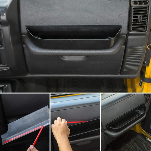 JeCar TJ GrabTray Passenger Storage Tray Organizer Grab Handle Accessory Box for 1997-2006 Jeep Wrangler TJ 2-door/4-door, Interior Accessories, B...