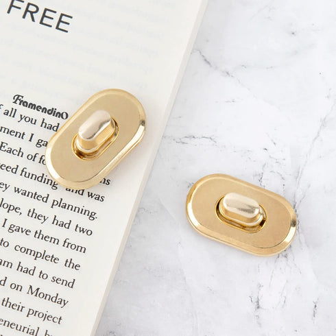 Framendino, 12 Pack Turn Lock Clasp Meal Bag Purse Closure Twist Lock Fasteners Hardware Leathercraft Accessory (Gold)...