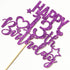 INNORU Purple Glitter Happy 13th Birthday Cake Topper for Cheers to 13 Years - Children's Birthday Party Cake Decorations...
