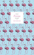Flamingo Notebook - Ruled Pages - 5x8 - Premium: (Light Blue Edition) Fun notebook 96 ruled/lined pages (5x8 inches / 12.7x20.3cm / Junior Legal P...