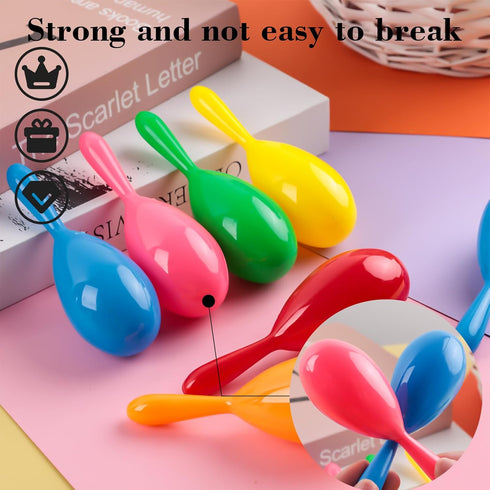 SALLYFASHION 30PCS Maracas for Kids, Plastic Maracas Mini Colorful Maracas Toy Noisemaker Musical Instruments for Toddlers Party Favors...