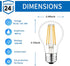 12 Volt Edison Bulb E26 12V LED Bulb Warm White 2700K 60W Equivalent, 12V 24V 36V Low Voltage Vintage Bulbs A19 12Volt LED Filament Bulbs for RV, ...