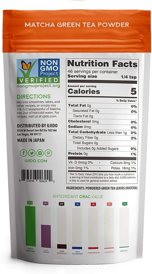 Ujido Summer Harvest Culinary Matcha, 2 oz., 46 Servings – Culinary Grade Japanese Matcha Powder – Gluten Free & Keto Friendly – Smooth, Mellow Fl...