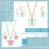 18 Pcs Acrylic Butterfly Necklace Earrings Set Acrylic Butterfly Pendant Necklace Hoop Butterfly Earrings Colorful Butterfly Jewelry Set Cute Jewe...