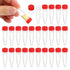 PATIKIL 1.5ml Plastic Cryogenic, 200Pcs Cryogenic Vial Screw Top Frozen Test Tube for Lab Laboratory Science, Red Cap...