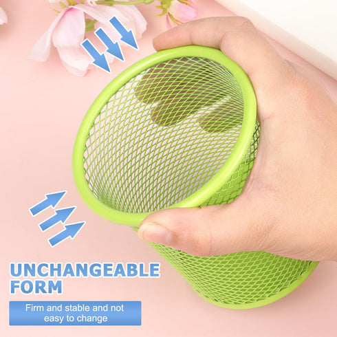 Tamaki Pen Holder Cup for Desk, Wire Mesh Pencil Cup Holder for Desk Office Pen Organizer (Green)...