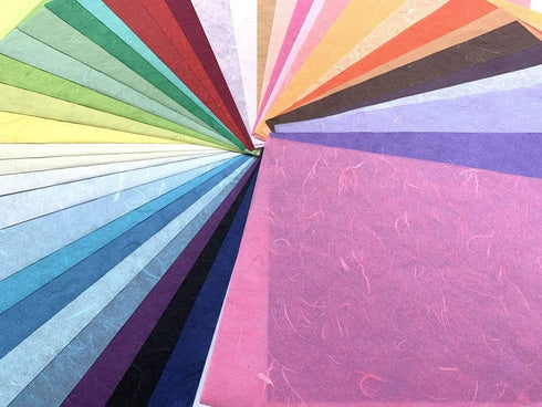 50 Sheets Mixed Colors A4 Thin Natural Fiber Mulberry Paper Sheets Art Tissue Washi Paper Design Craft Art Origami Suppliers Card Making...
