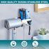 Hair Dryer Holder Wall Mounted, Blow Dryer Organizer, Hair Tool Organizer, Adhesive Blow Dryer Holder for Bathroom, Stainless Steel Hair Dryer Sta...