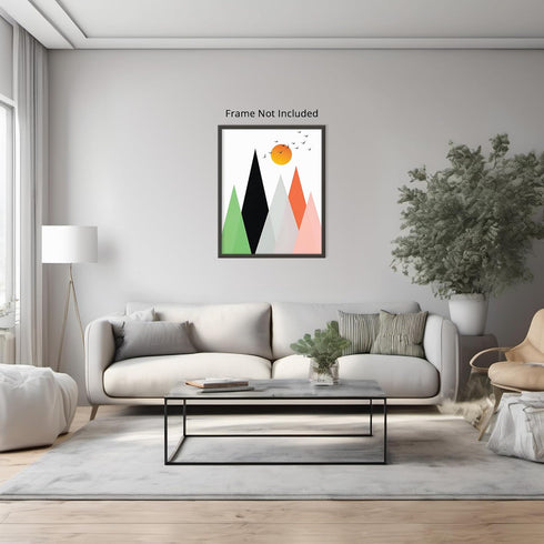 Posterizer 1 pcs-Mountains-Modern Minimal Chic Design-Abstract & Modern Art-Landscape & Nature Art- Decor for Home & Office- unframed wall art...