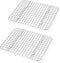 TeamFar Mini Cooling Rack Set of 2, Stainless Steel 8.75’’ x 6.25’’ Toaster Oven Grid Rack for Baking Roasting Broiling Grilling, Bakeable Rack fo...