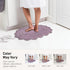 Chardin home Lavender Crochet Bathrug,100% Cotton Round bathmat with artisanally Handcrafted Crochet Border, 24 Inch Diameter, Perfect for Half Ba...