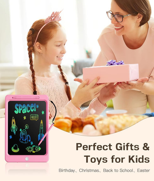LCD Writing Tablet for Kids, 12 Inch Colorful Doodle Board, Drawing Tablet Writing Board, Toddler Learning Toys for 3 4 5 6 7 8 Years Old Boys Gir...