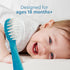 RADIUS Totz Toothbrush Extra Soft Brush BPA Free & ADA Accepted Designed for Delicate Teeth & Gums for Children 18 Months & Up - Magenta Sparkle -...