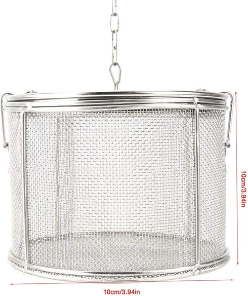 Tea Infuser, Stainless Steel Extra Fine Mesh Tea Ball Strainer Soup Seasonings Seperation Basket Spice Filter with Extended Chain Hook for Brew Te...