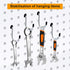 Pegboard Hook Locks, for Stopping Hooks from Falling Off, 120PCS, Black...