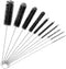 Straw Cleaner Brush Sets, 10 inch Long Tube and Bottle Cleaning Brushes, 10 PCS Professional Flexible Brushes for Cleaning Pipes, Keyboards, Glass...