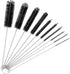 Straw Cleaner Brush Sets, 10 inch Long Tube and Bottle Cleaning Brushes, 10 PCS Professional Flexible Brushes for Cleaning Pipes, Keyboards, Glass...