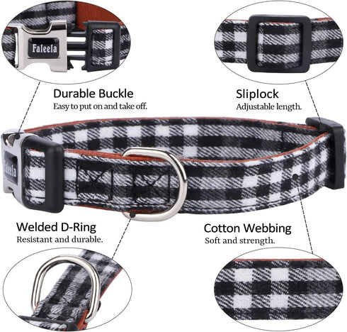 Soft &Comfy Bowtie Dog Collar,Detachable and Adjustable Bow Tie Collar,for Small Medium Large Pet (Medium (Pack of 1), Black and Whit)...