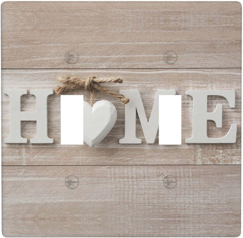 Home Wall Plate 2 Gang Double Toggle Decorative Light Switch Cover Modern Abstract Switch Plate Cover for Bathroom Kitchen Home Decor White Love...
