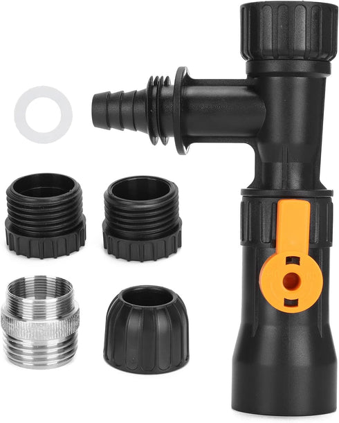 Aquarium Fish Water Changer Replacement, Nozzles Pump Faucet with 2 Adapters Adapter Control Valve Assembly Connectors Parts...