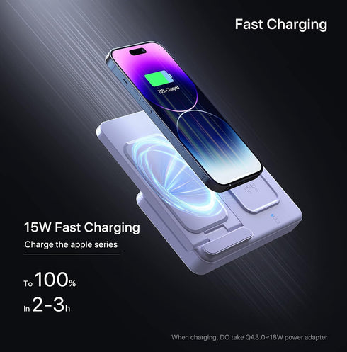 Charging Station for Multiple Devices Apple, 3 in 1 Charging Station for Apple, Fast Wireless Charger Stand for iPhone 14/13/12/11/Pro/Max/Plus/XS...