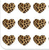 Leopard Print Animal Spots Heart Shaped Planner Calendar Scrapbook Craft Stickers...