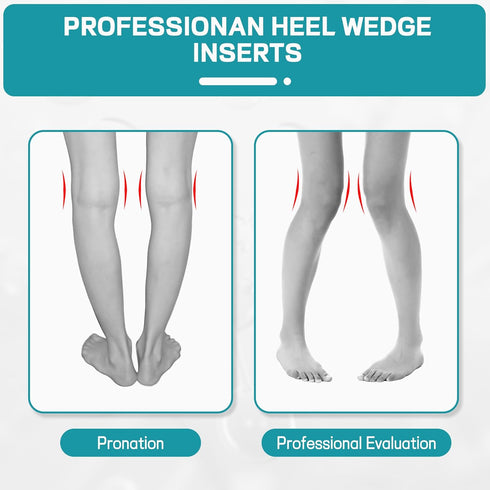 2Layers Adjustable Orthopedic Heel Wedge Inserts,Upgrade Poron Heel Pads Insoles,Max Anti-Shock Heel Cushion for Supination,Pronation Correction,B...