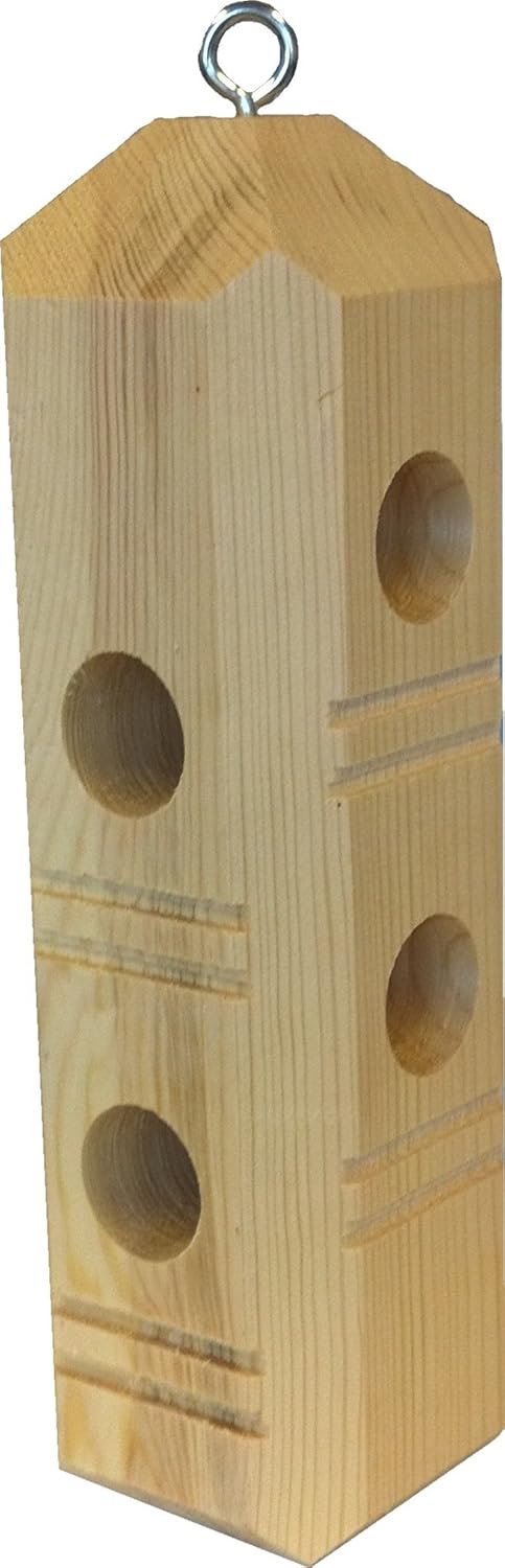 Wildlife Sciences Suet Plug Feeder, Bevel Cut Pine Post...