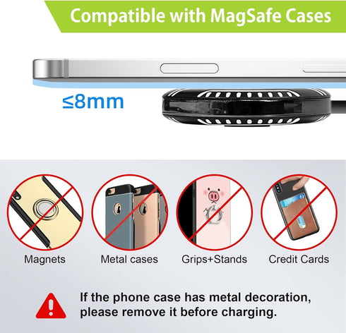 Wireless Charger (15W),Fast Wireless Charging Pad Compatible with iPhone 15/Plus/Pro Max/14/13/12/11,Samsung Galaxy S22/S21/S20(NO AC Adapter)......