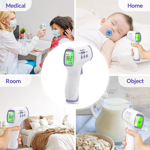 No-Touch Forehead Thermometer for Adults and Kids, Digital Thermometer with Fever Alarm, 3 Backlit and 32 Memories Fast Accurate Results, Easy for...